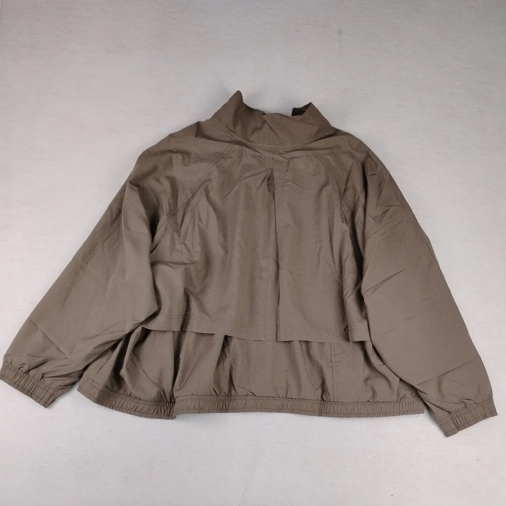 New Old Navy Loose Stretch Tech Zip Front Jacket In Taupe Size 4X - Picture 3 of 5